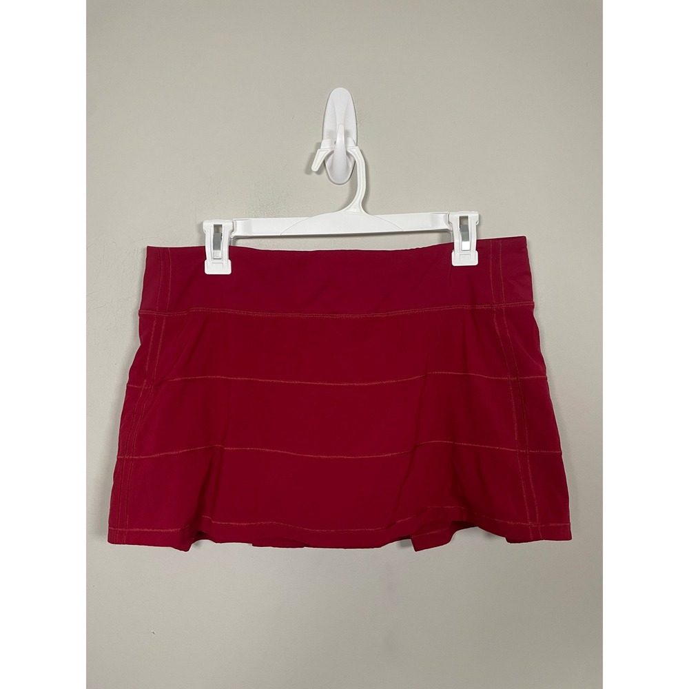 Lululemon Pace Rival Skirt (Regular) in Scarlet Size 10 Athleisure Tennis Golf - Picture 2 of 10